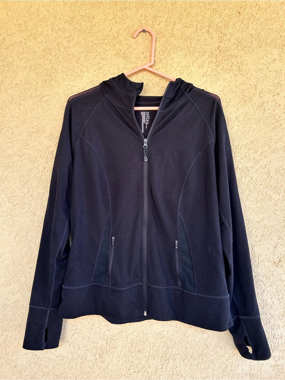 Zella Black Jacket Hoodie Size XL